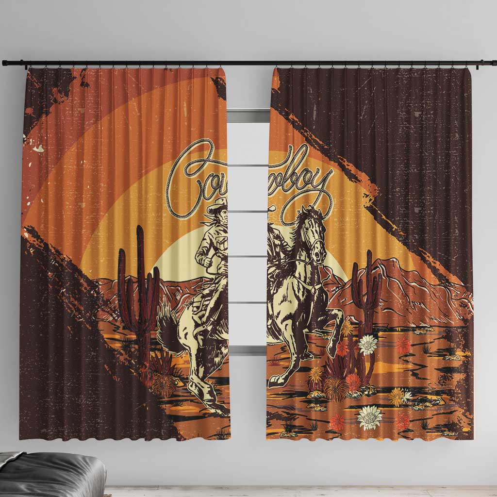 Cowboy Window Curtain Ride Em Cowboy