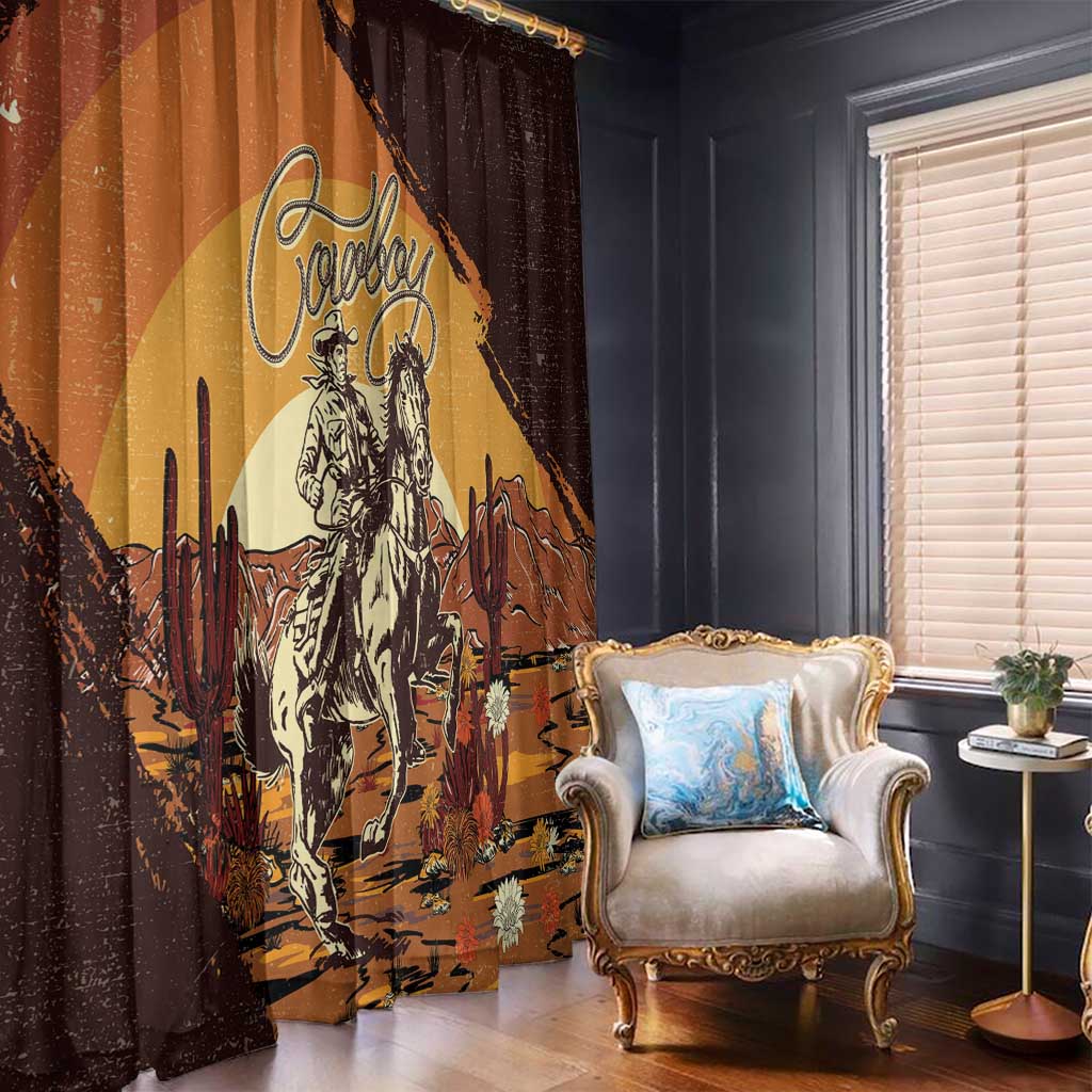 Cowboy Window Curtain Ride Em Cowboy