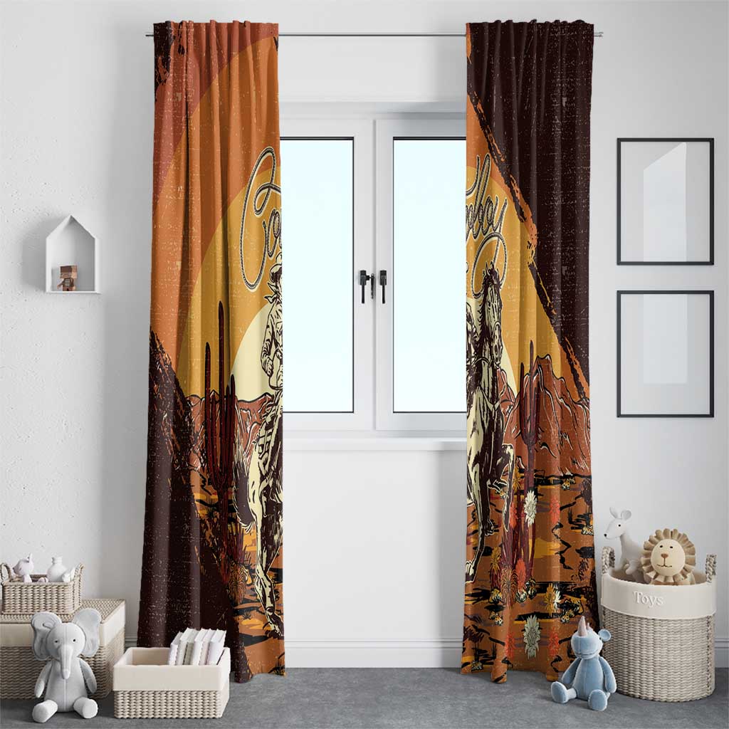 Cowboy Window Curtain Ride Em Cowboy
