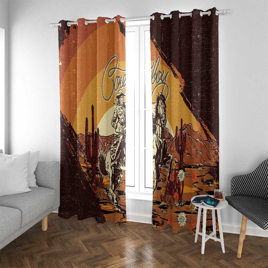 Cowboy Window Curtain Ride Em Cowboy