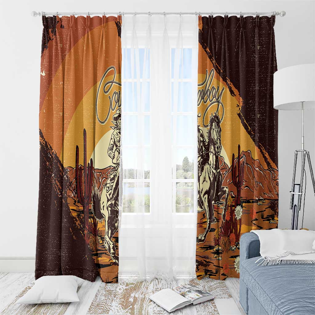 Cowboy Window Curtain Ride Em Cowboy