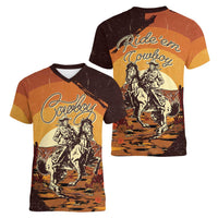 Cowboy Women V-Neck T-Shirt Ride Em Cowboy