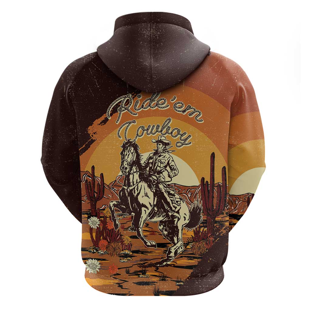 Cowboy Zip Hoodie Ride Em Cowboy