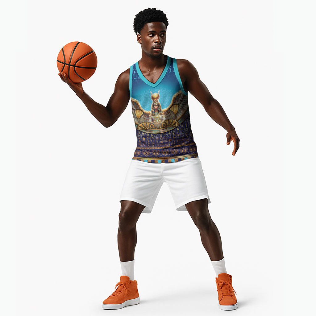 Egyptian Goddess Isis Basketball Jersey Ancient Mythology Winged Queen