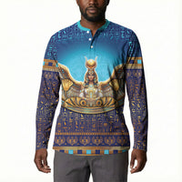 Egyptian Goddess Isis Button Sweatshirt Ancient Mythology Winged Queen
