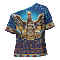 Egyptian Goddess Isis Cross Shoulder Shirt Ancient Mythology Winged Queen