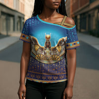 Egyptian Goddess Isis Cross Shoulder Shirt Ancient Mythology Winged Queen
