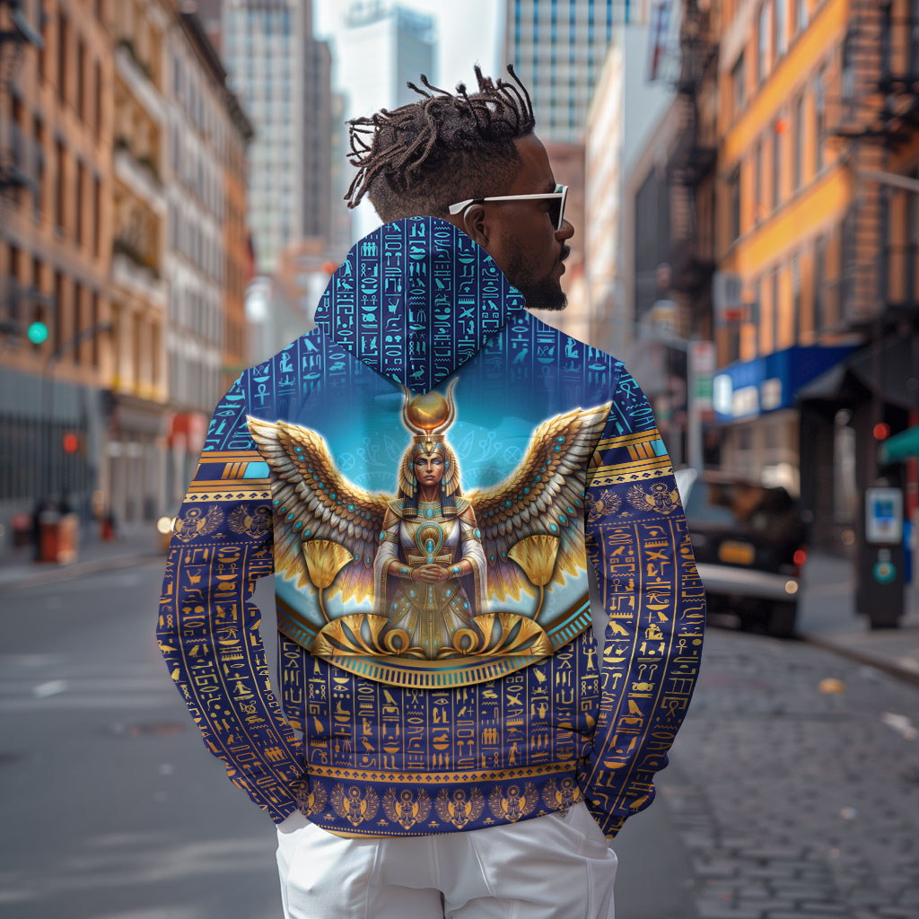 Egyptian Goddess Isis Hoodie Ancient Mythology Winged Queen