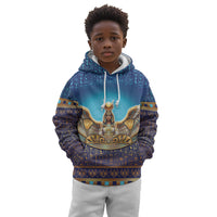 Egyptian Goddess Isis Kid Hoodie Ancient Mythology Winged Queen