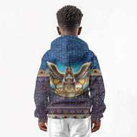 Egyptian Goddess Isis Kid Hoodie Ancient Mythology Winged Queen