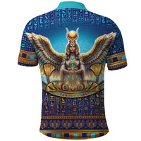 Egyptian Goddess Isis Polo Shirt Ancient Mythology Winged Queen