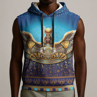 Egyptian Goddess Isis Sleeveless Hoodie Ancient Mythology Winged Queen