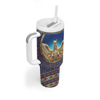 Egyptian Goddess Isis Tumbler With Handle Ancient Mythology Winged Queen