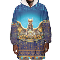 Egyptian Goddess Isis Wearable Blanket Hoodie Ancient Mythology Winged Queen