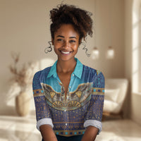 Egyptian Goddess Isis Women Casual Shirt Ancient Mythology Winged Queen