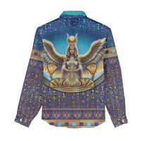 Egyptian Goddess Isis Women Casual Shirt Ancient Mythology Winged Queen