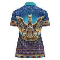 Egyptian Goddess Isis Women Polo Shirt Ancient Mythology Winged Queen