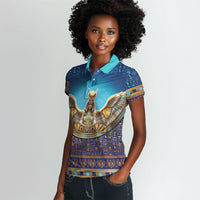 Egyptian Goddess Isis Women Polo Shirt Ancient Mythology Winged Queen