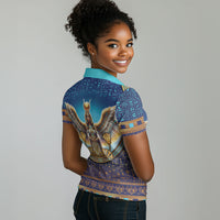 Egyptian Goddess Isis Women Polo Shirt Ancient Mythology Winged Queen