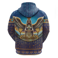 Egyptian Goddess Isis Zip Hoodie Ancient Mythology Winged Queen