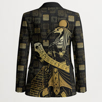Egyptian God Thoth Blazer Ancient Mythology Ibis Wisdom Hieroglyphic
