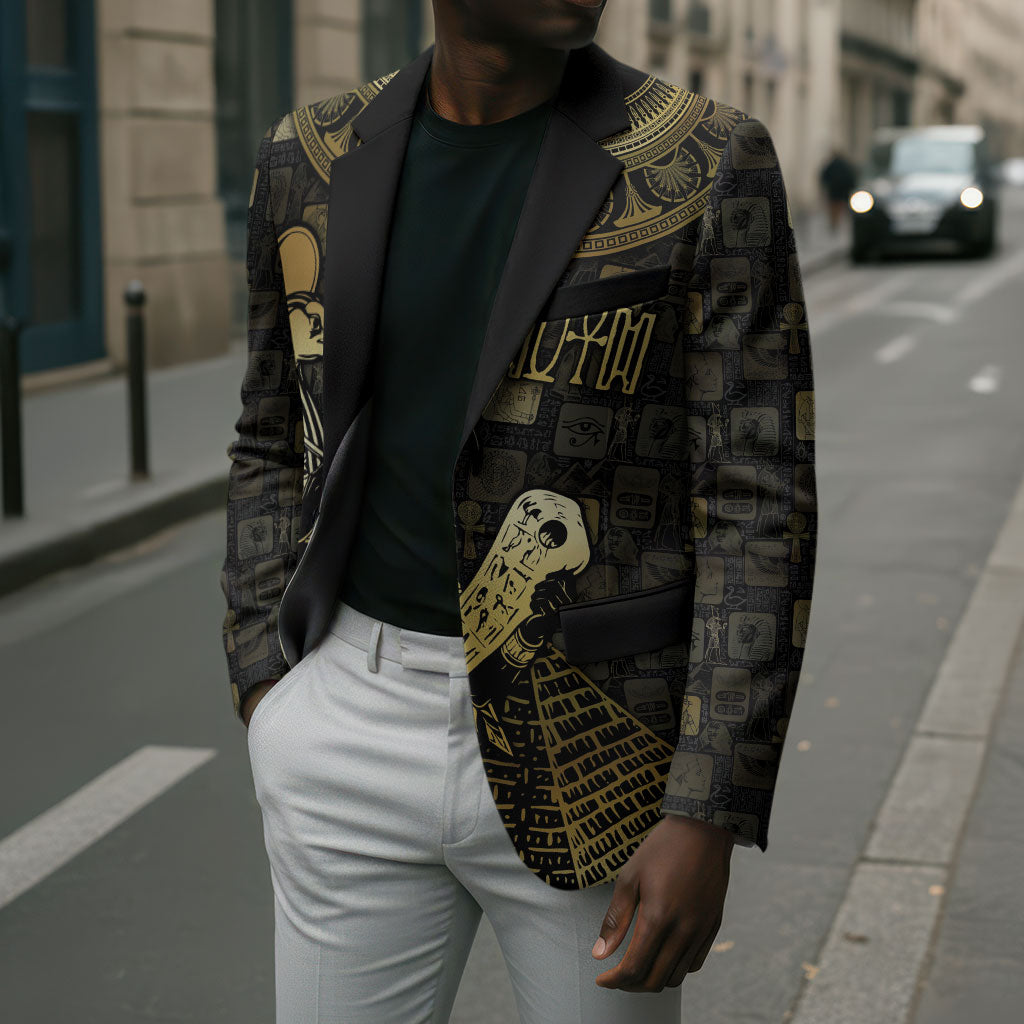 Egyptian God Thoth Blazer Ancient Mythology Ibis Wisdom Hieroglyphic