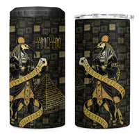 Egyptian God Thoth 4 in 1 Can Cooler Tumbler Ancient Mythology Ibis Wisdom Hieroglyphic