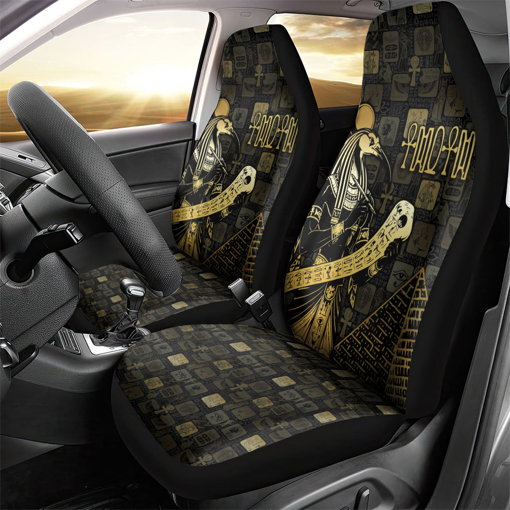 Egyptian God Thoth Car Seat Cover Ancient Mythology Ibis Wisdom Hieroglyphic