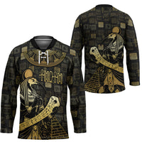 Egyptian God Thoth Hockey Jersey Ancient Mythology Ibis Wisdom Hieroglyphic