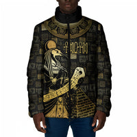 Egyptian God Thoth Padded Jacket Ancient Mythology Ibis Wisdom Hieroglyphic