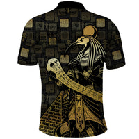 Egyptian God Thoth Polo Shirt Ancient Mythology Ibis Wisdom Hieroglyphic