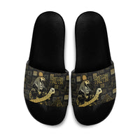 Egyptian God Thoth Slide Sandals Ancient Mythology Ibis Wisdom Hieroglyphic