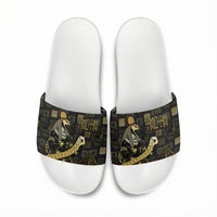 Egyptian God Thoth Slide Sandals Ancient Mythology Ibis Wisdom Hieroglyphic