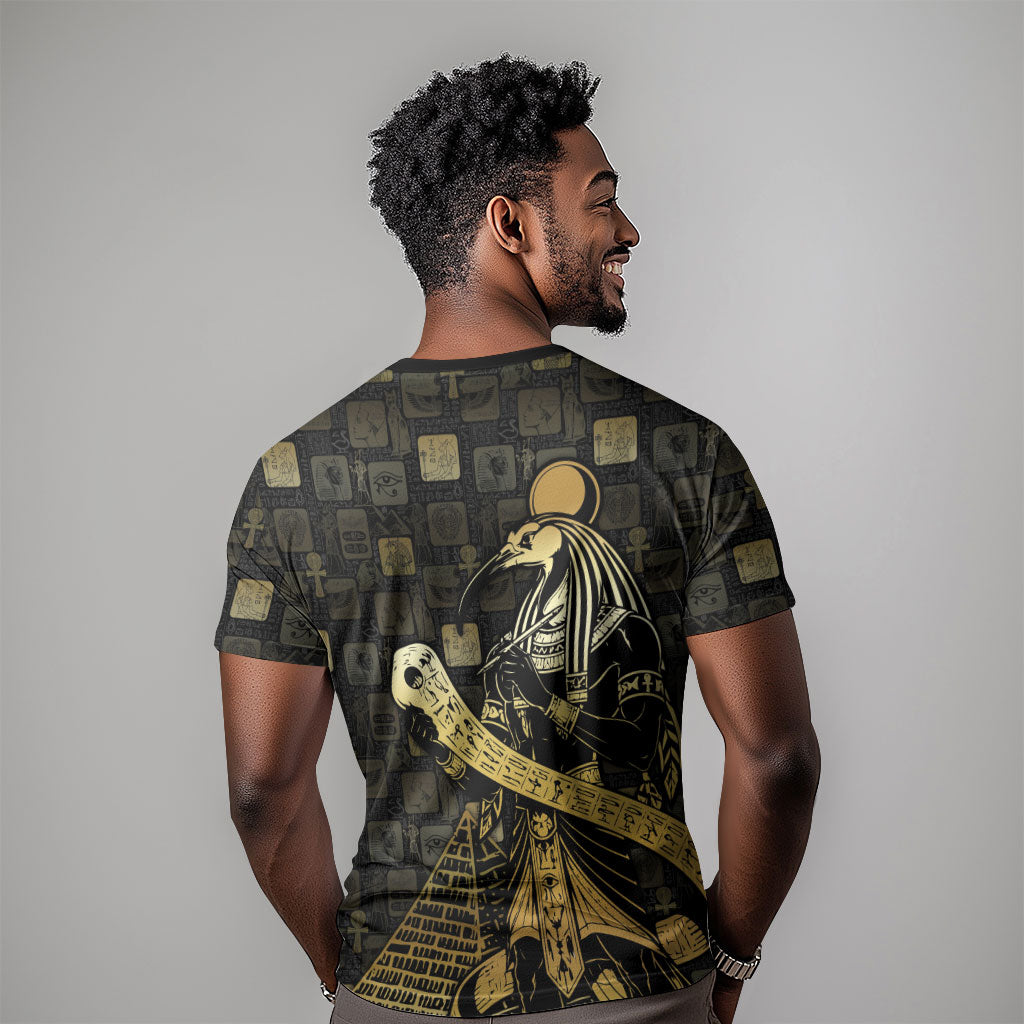 Egyptian God Thoth T shirt Ancient Mythology Ibis Wisdom Hieroglyphic