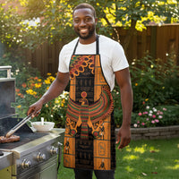 Egyptian God Horus Apron Ancient Mythology Falcon Hieroglyphic Patterns