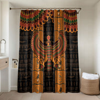 Egyptian God Horus Bathroom Set Ancient Mythology Falcon Hieroglyphic Patterns