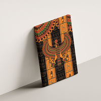 Egyptian God Horus Canvas Wall Art Ancient Mythology Falcon Hieroglyphic Patterns