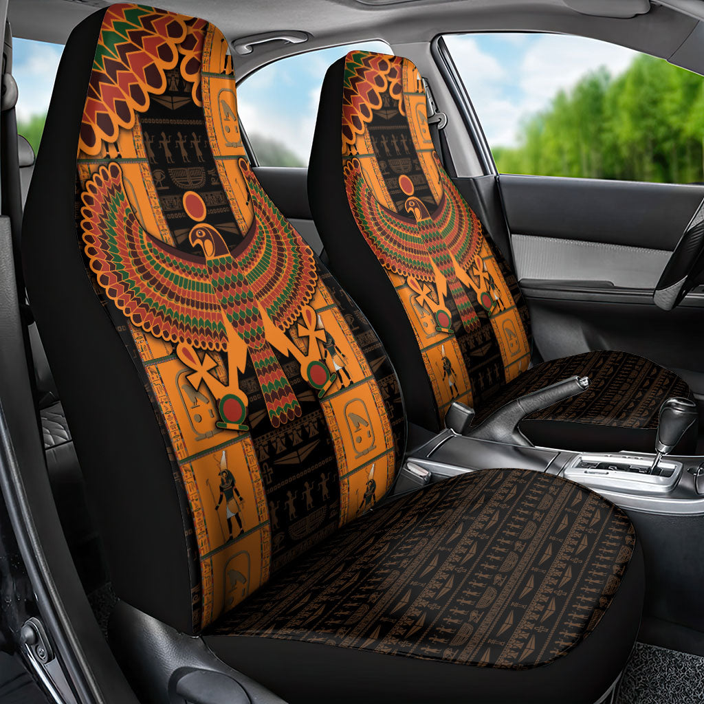 Egyptian God Horus Car Seat Cover Ancient Mythology Falcon Hieroglyphic Patterns