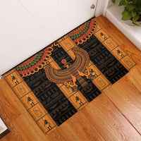Egyptian God Horus Rubber Doormat Ancient Mythology Falcon Hieroglyphic Patterns