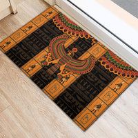 Egyptian God Horus Rubber Doormat Ancient Mythology Falcon Hieroglyphic Patterns
