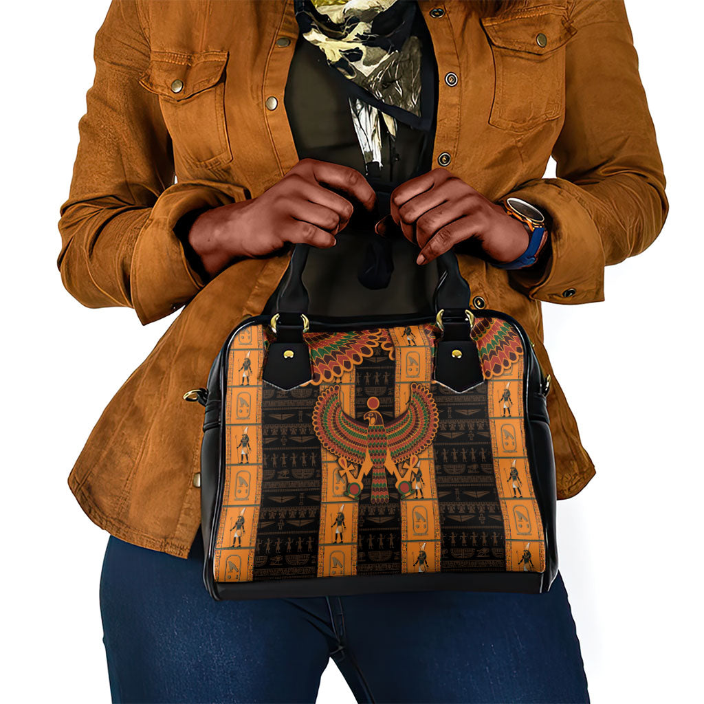 Egyptian God Horus Shoulder Handbag Ancient Mythology Falcon Hieroglyphic Patterns