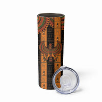 Egyptian God Horus Skinny Tumbler Ancient Mythology Falcon Hieroglyphic Patterns