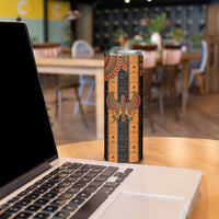 Egyptian God Horus Skinny Tumbler Ancient Mythology Falcon Hieroglyphic Patterns
