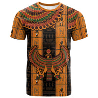 Egyptian God Horus T shirt Ancient Mythology Falcon Hieroglyphic Patterns