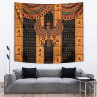 Egyptian God Horus Tapestry Ancient Mythology Falcon Hieroglyphic Patterns