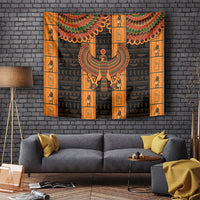 Egyptian God Horus Tapestry Ancient Mythology Falcon Hieroglyphic Patterns