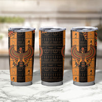 Egyptian God Horus Tumbler Cup Ancient Mythology Falcon Hieroglyphic Patterns