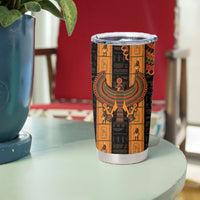 Egyptian God Horus Tumbler Cup Ancient Mythology Falcon Hieroglyphic Patterns