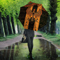 Egyptian God Horus Umbrella Ancient Mythology Falcon Hieroglyphic Patterns