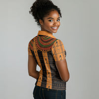 Egyptian God Horus Women Polo Shirt Ancient Mythology Falcon Hieroglyphic Patterns